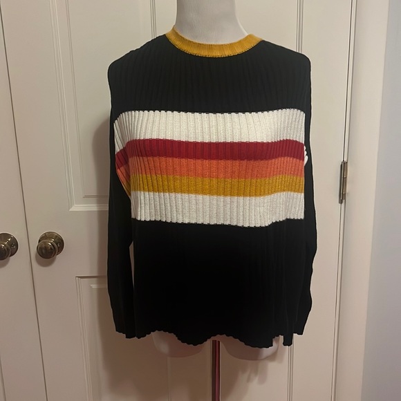 Sweaters - Black striped sweater